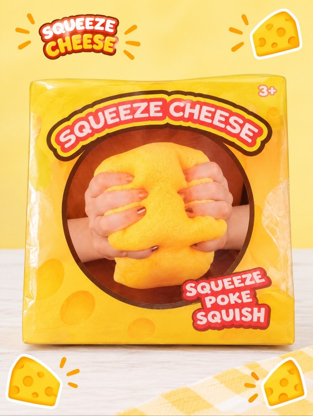 Sunny Days Jumbo Squeeze Cheese Squishy 🧀